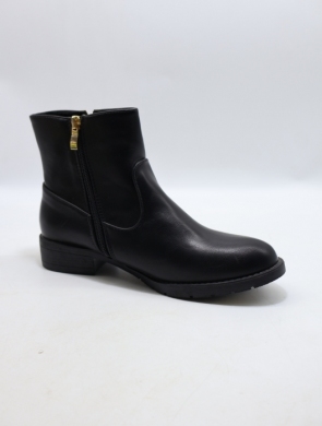Botki damskie na płaskim (36-41) D7-12 BLACK