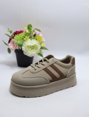 Buty sportowe damskie na płaskim (36-41) 6394 KHAKI