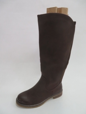 Kozaki damskie ocieplane na płaskim (36-41) 3161 BROWN