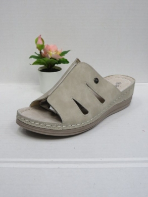 Klapki damskie na koturnie (36-41) 0644 BEIGE