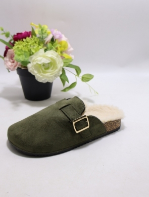 Kapcie damskie ocieplane (36-41) L66-266 GREEN
