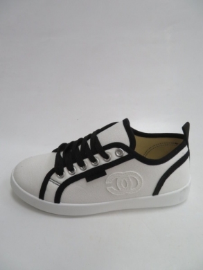 Tenisówki damskie na płaskim (36-41) 387 WHITE