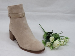 Botki damskie ocieplane na obcasie (36-41) DA75 BEIGE