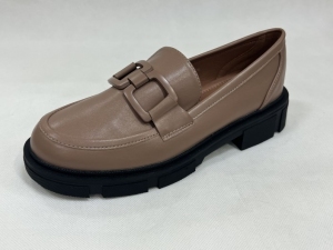 Mokasyny damskie na koturnie (36-41) W-206 KHAKI