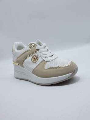 Buty sportowe damskie na koturnie (36-41) LDLJ-178  WHITE/BEGE