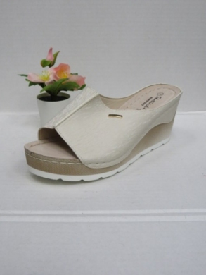 Klapki damskie na koturnie (36-40) 0618 BEIGE