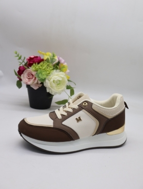 Buty sportowe damskie na płaskim (36-41) J-197 BROWN