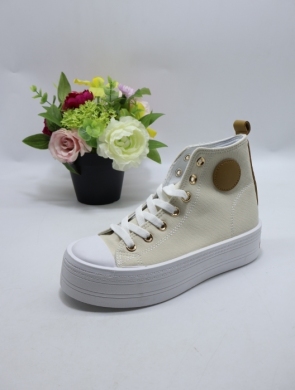 Trampki damskie na płaskim (36-41) 6184 BEIGE