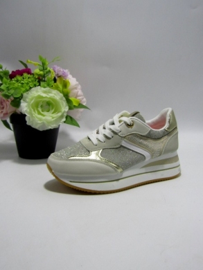 Buty sportowe damskie na płaskim (36-41) 9135 BEIGE