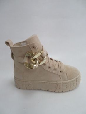Botki damskie jesienne na płaskim (36-41) L-69 BEIGE