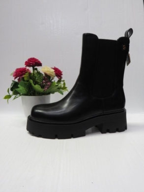 Botki damskie ocieplane na płaskim (36-41) 52058 BLACK