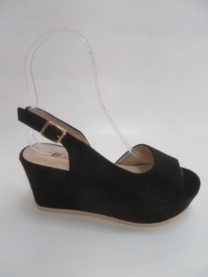 Sandały damskie na koturnie (36-41) Q-90 BLACK