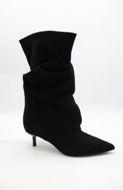 Kozaki damskie na szpilce (36-41) 8-615 BLACK-SKORA
