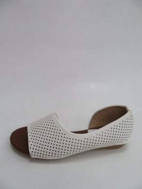 Baleriny damskie na płaskim (36-41) N19-521 WHITE