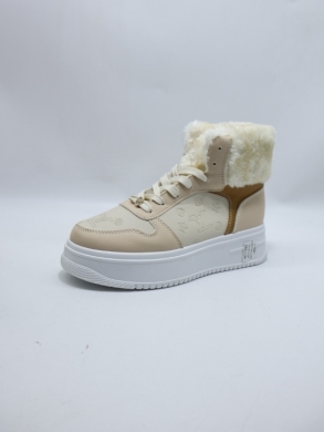 Botki damskie ocieplane na płaskim (36-41) MB158-2 BEIGE