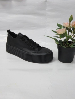 Trampki damskie na koturnie (36-41) 1759 BLACK