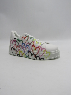 Buty sportowe damskie na płaskim (36-41) BO-130 WHITE