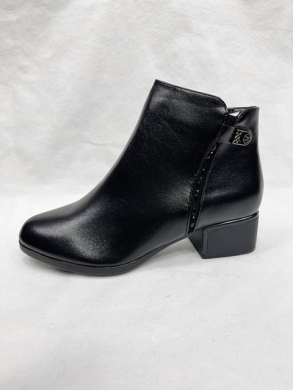 Botki damskie ocieplane na obcasie (36-41) E011 BLACK