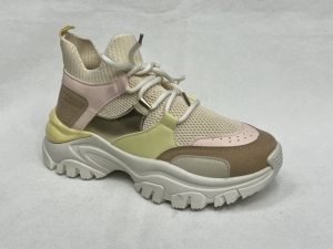 Sneakersy damskie niskie (36-41) BB217 BEIGE