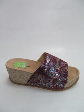 Klapki damskie na koturnie (36-41) RS-36 WINE/RED