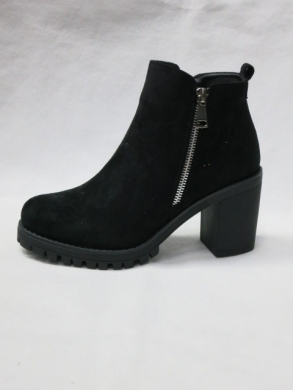 Botki damskie na obcasie (36-41) 7050-A92 BLACK