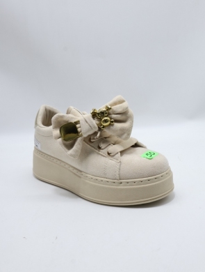 Buty sportowe damskie na płaskim (36-41) C3003 BEIGE