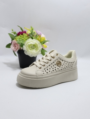Buty sportowe damskie na płaskim (36-41) LT394-3 BEIGE