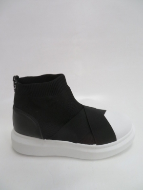 Buty sportowe damskie na koturnie (36-41) B004 BLACK