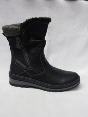 Kozaki damskie ocieplane na płaskim (37-42) 8036-1 BLACK