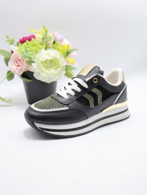 Buty sportowe damskie na płaskim (36-41) 9137 BLACK