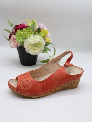 Sandały damskie na koturnie (36-41) C9919-6 RED