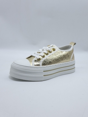 Trampki damskie na płaskim (36-41) AA63 GOLD
