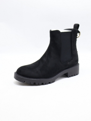 Botki damskie ocieplane na płaskim (36-41) ZY025 BLACK