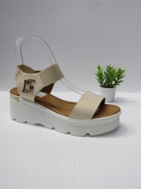 Sandały damskie na koturnie (36-41) 0-42 BEIGE
