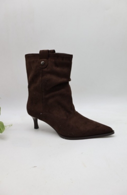 Botki damskie na szpilce (36-41) 69076 COFFE