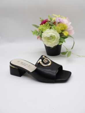 Klapki damskie na obcasie (36-41) 0681 BLACK