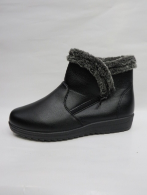 Botki damskie ocieplane na płaskim (37-42) XKAN-18 BLACK