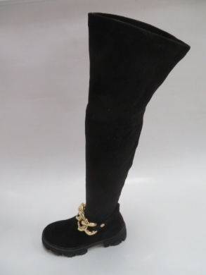 Kozaki damskie jesienne na płaskim (36-41) 5709 BLACK