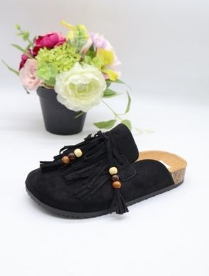 Klapki damskie na płaskim (36-41) DM561 BLACK