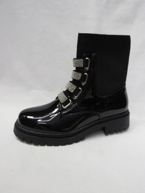 Botki damskie na płaskim (36-41) DE908M BLACK
