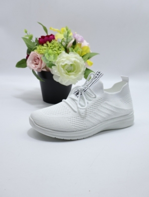 Buty sportowe damskie na płaskim (36-41) BK25 WHITE