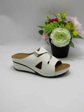 Klapki damskie na koturnie (36-41) N22-951 WHITE