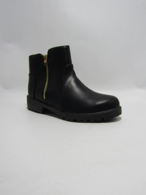 Botki damskie ocieplane na płaskim (36-41) XCHE-21 BLACK