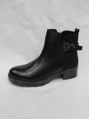 Botki damskie ocieplane na płaskim (36-41) G112 BLACK