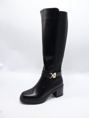 Kozaki damskie na obcasie (36-41) 68336 BLACK