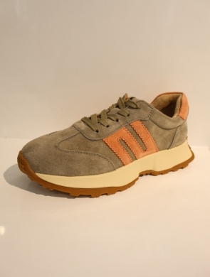 Buty sportowe damskie na płaskim (36-41) GD-LX1078D KHAKI/ORAN