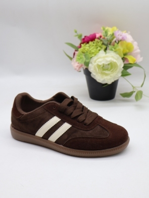 Buty sportowe damskie na płaskim (36-42) 77663-6 BROWN