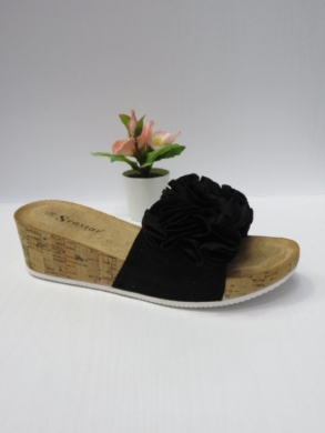 Klapki damskie na koturnie (36-41) CK255 BLACK
