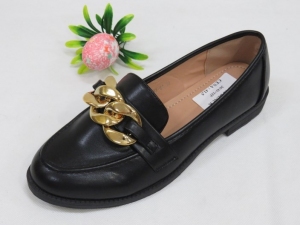 Mokasyny damskie na płaskim (36-41) HX-62 BLACK