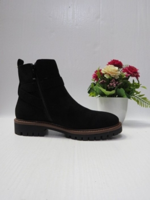 Botki damskie ocieplane na płaskim (36-41) 68206 BLACK